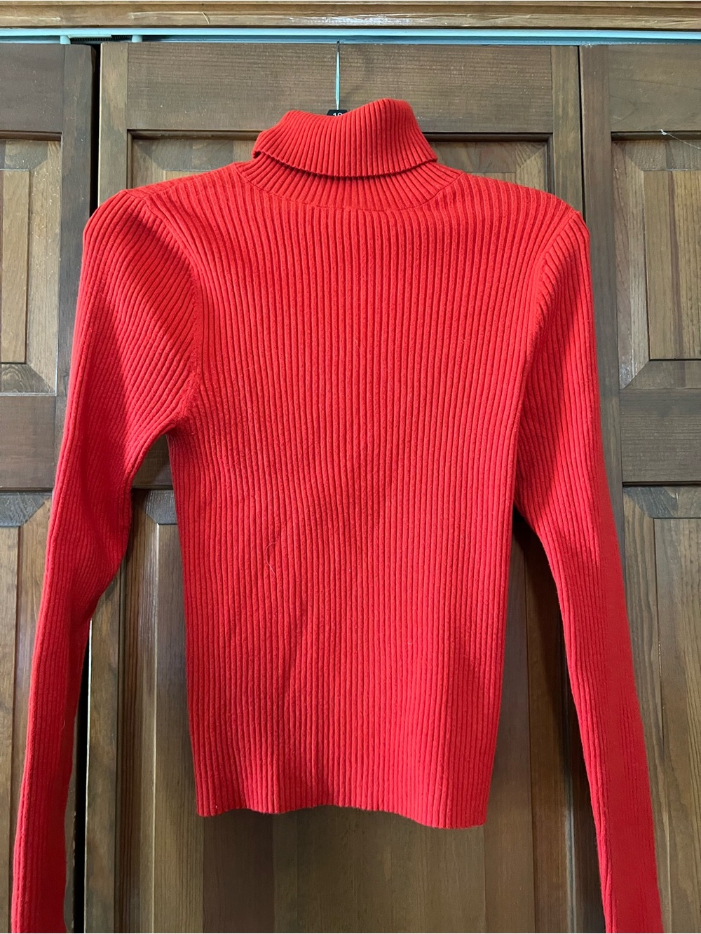 Old Navy Red Ribbed Turtleneck Sweater